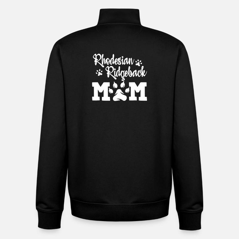 Chemise Rhodesian Ridgeback Mom - Sweat zippé unisexe en coton bio Stanley/Stella - noir