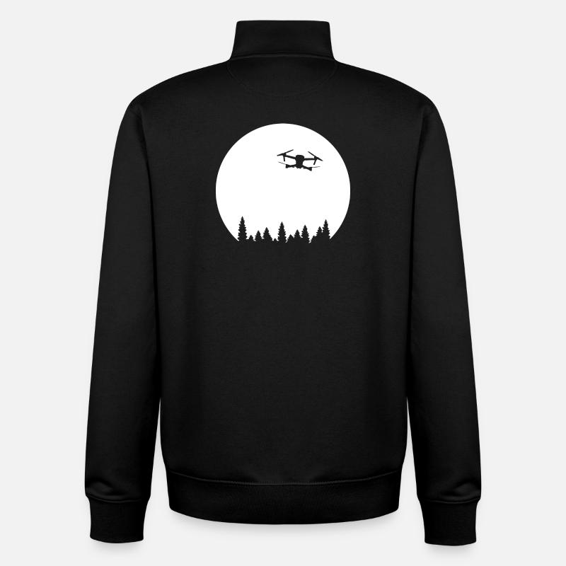 DJI MAVIC DRONE - Sweat zippé unisexe en coton bio Stanley/Stella - noir