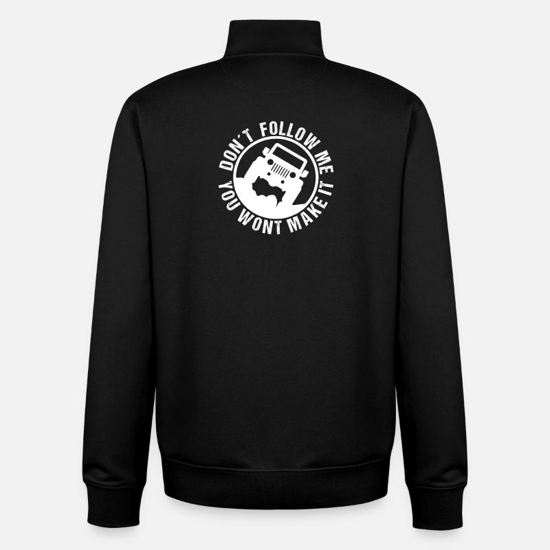 jeep dont follow me white - Sweat zippé unisexe en coton bio Stanley/Stella - noir