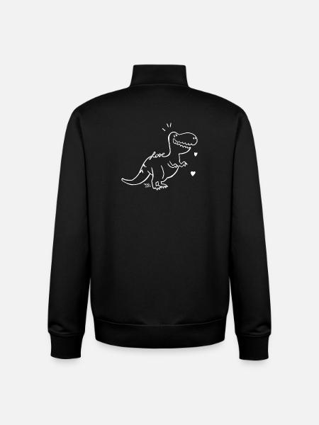 Dinosaure - bébé T-Rex - Sweat zippé unisexe en coton bio Stanley/Stella - noir