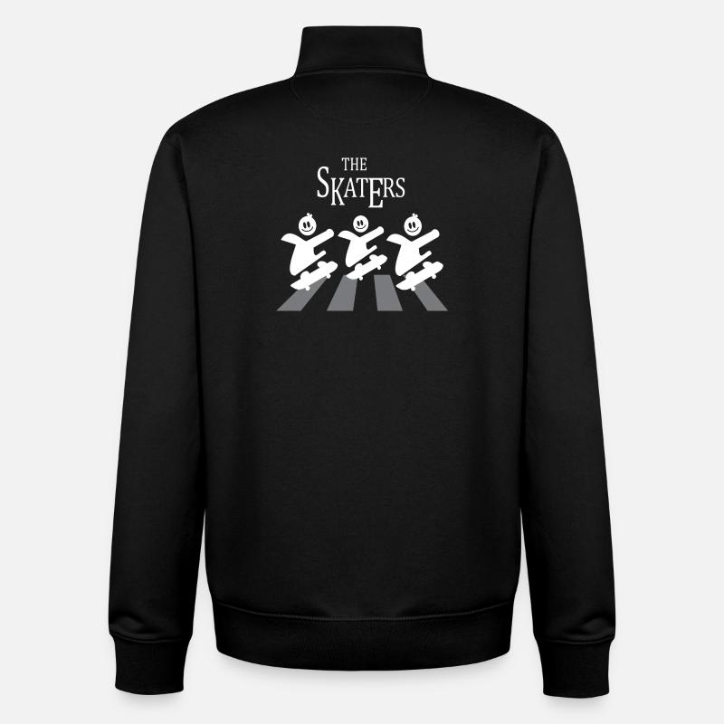 L’équipage des patineurs - Sweat zippé unisexe en coton bio Stanley/Stella - noir