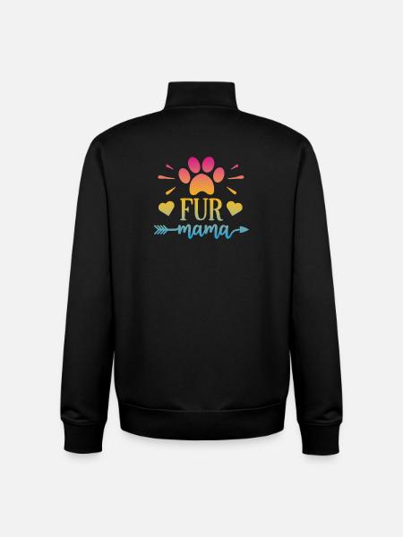 Fur Mama - Unisex Organic Zip Sweatshirt by Stanley/Stella - black