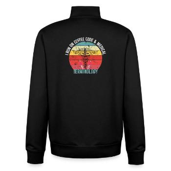 ICD 10 - Medical Coding Specialist - Unisex Organic Zip Sweatshirt by Stanley/Stella - black - Back - AI Model Male 185 light (185cm)