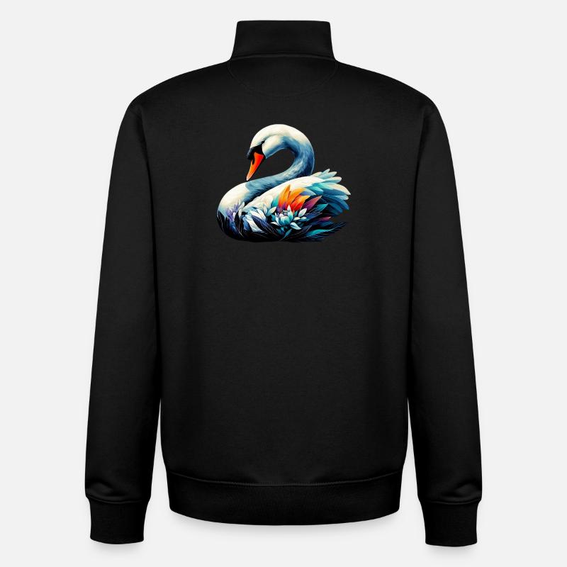 Schwan - Unisex Organic Zip Sweatshirt von Stanley/Stella - Schwarz