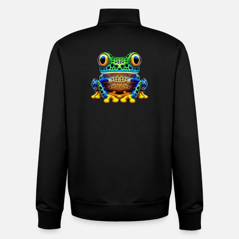 Frosch - Unisex Organic Zip Sweatshirt von Stanley/Stella - Schwarz
