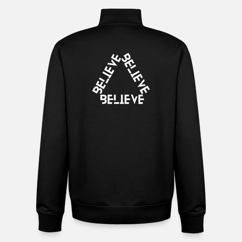Croyez en votre force - Sweat zippé unisexe en coton bio Stanley/Stella - noir