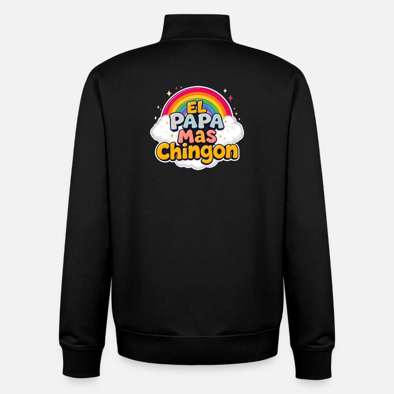 El Papa Mas Chingon - Unisex Organic Zip Sweatshirt by Stanley/Stella - black