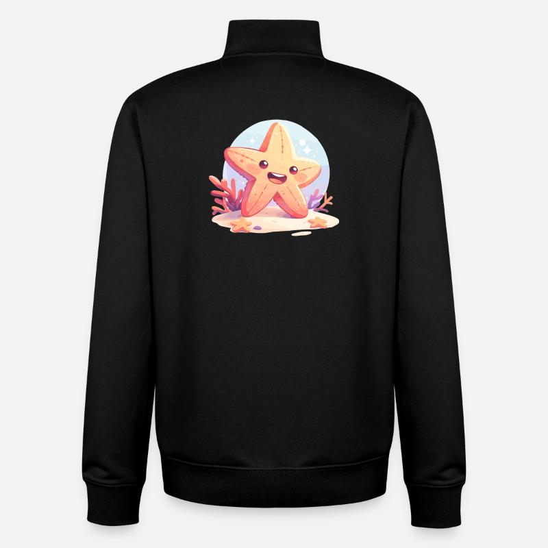 Étoile de mer Étoile de mer - Sweat zippé unisexe en coton bio Stanley/Stella - noir