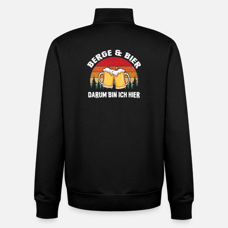 Wandern Sprüche Wanderer Wanderoutfits - Unisex Organic Zip Sweatshirt von Stanley/Stella - Schwarz