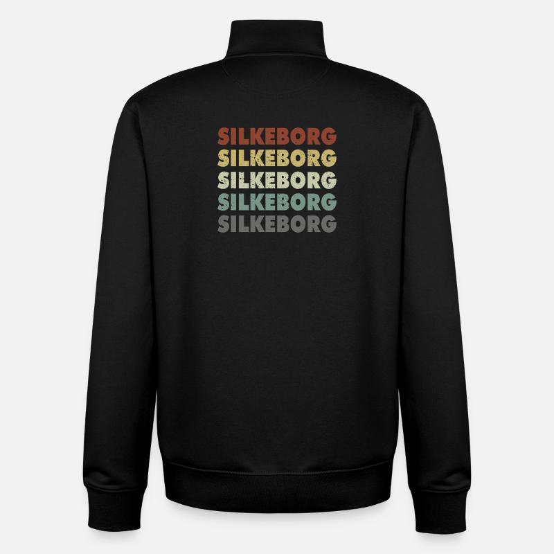Silkeborg - Denmark - Denmark - Scandinavia - Unisex Organic Zip Sweatshirt by Stanley/Stella - black