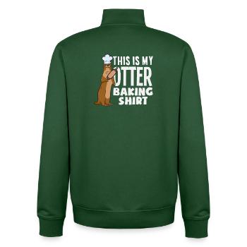 Chemise de pâtisserie Sea Otter Cartoon - Sweat zippé unisexe en coton bio Stanley/Stella - vert bouteille - Dos - AI Model Male 185 dark (185cm)