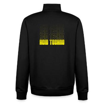 Acid Techno Wiederholung Gradient - Unisex Organic Zip Sweatshirt von Stanley/Stella - Schwarz - Hinten - AI Model Male 185 light (185cm)