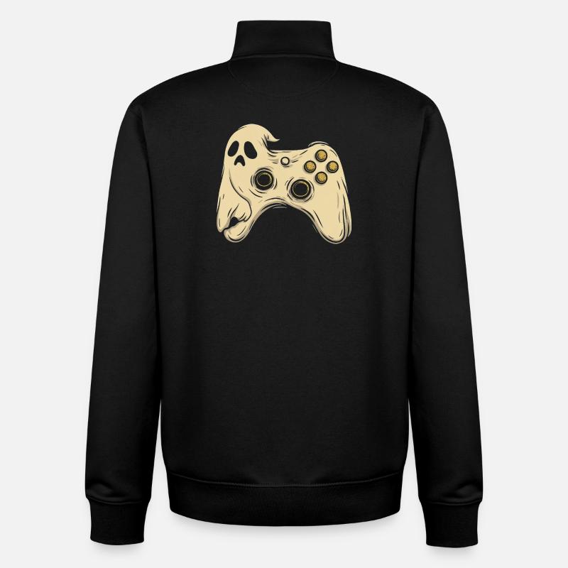 Ghost Pad Retro Arcade - Unisex Organic Zip Sweatshirt by Stanley/Stella - black