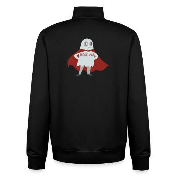 Spook Man Geister Umhang - Unisex Organic Zip Sweatshirt von Stanley/Stella - Schwarz - Hinten - AI Model Male 185 light (185cm)