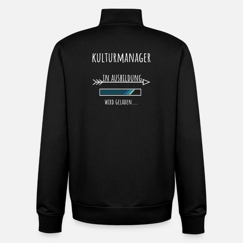 Cultural Manager Student Profession Education - Unisex Organic Zip Sweatshirt by Stanley/Stella - black