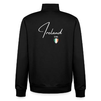 Patriote irlandais, fierté irlandaise - Sweat zippé unisexe en coton bio Stanley/Stella - noir - Dos - AI Model Male 185 light (185cm)