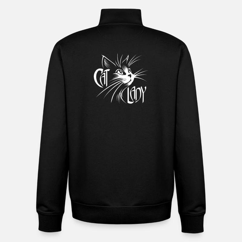 Cat Lady Katze Katzen - Unisex Organic Zip Sweatshirt von Stanley/Stella - Schwarz