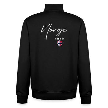 Fierté norvégienne, héritage norvégien - Sweat zippé unisexe en coton bio Stanley/Stella - noir - Dos - AI Model Male 185 light (185cm)