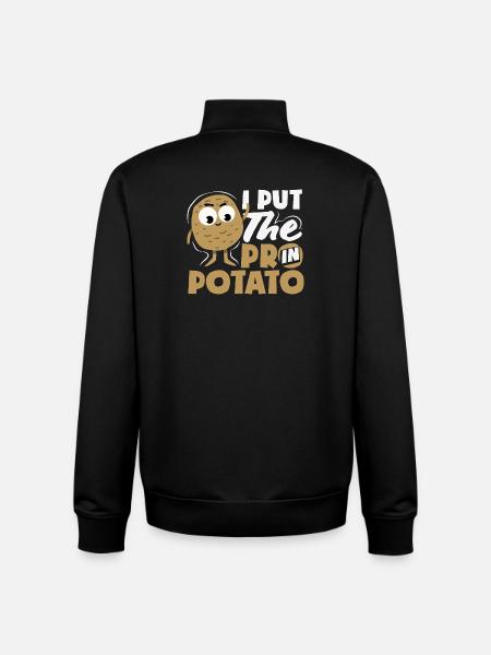 Taters Over Haters Potato - Unisex Organic Zip Sweatshirt by Stanley/Stella - black