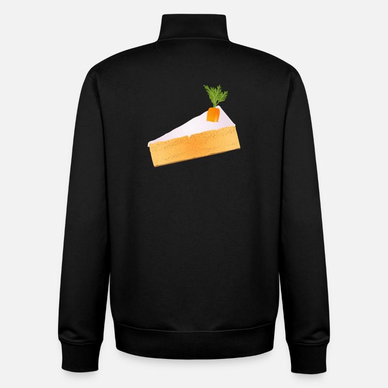 Saftiger Karottenkuchen mit witziger Deko - Unisex Organic Zip Sweatshirt von Stanley/Stella - Schwarz