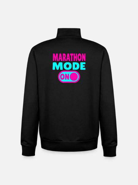 Mode marathon activé – Courir avec passion - Sweat zippé unisexe en coton bio Stanley/Stella - noir