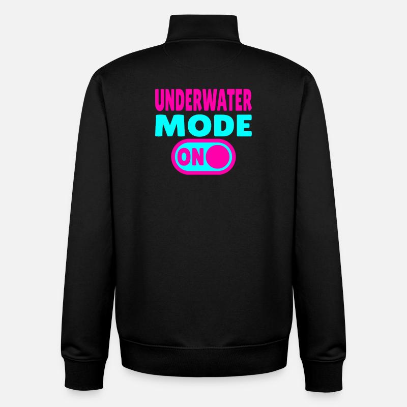 Underwater Mode ON - Unisex Organic Zip Sweatshirt by Stanley/Stella - black