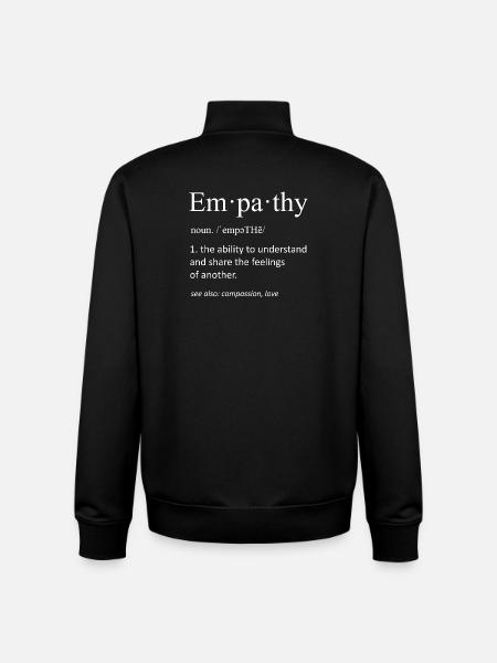 Empathie-Wörterbuch-Definition Minimalistisches Geschenk - Unisex Organic Zip Sweatshirt von Stanley/Stella - Schwarz