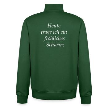 Merry Black Outfit - Unisex Organic Zip Sweatshirt by Stanley/Stella - bottle green - Back - AI Model Male 185 dark (185cm)