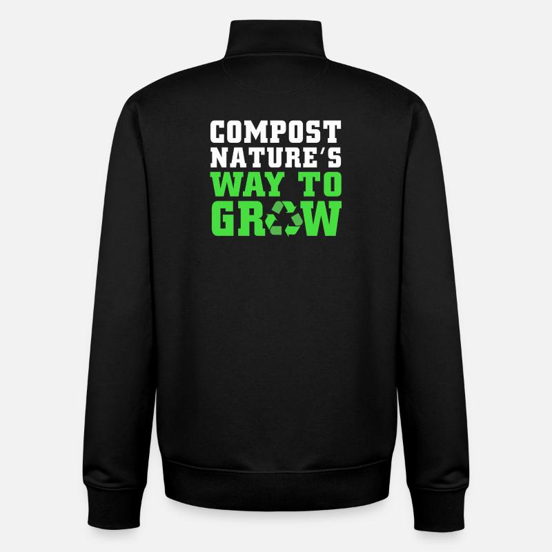 Compost Worms Gift - Unisex Organic Zip Sweatshirt by Stanley/Stella - black