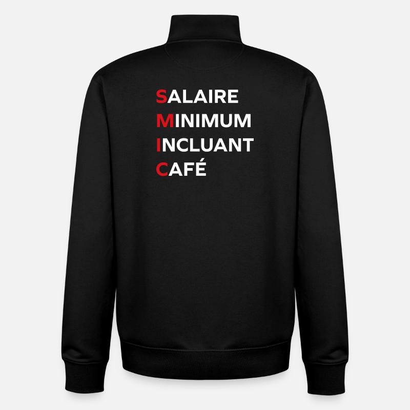 rsa - Sweat zippé unisexe en coton bio Stanley/Stella - noir