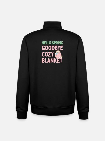 Hello spring, goodbye warm blanket - Unisex Organic Zip Sweatshirt by Stanley/Stella - black