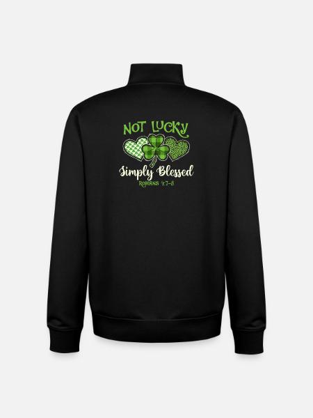 Pas chanceux à la Saint-Patrick irlandaise - Sweat zippé unisexe en coton bio Stanley/Stella - noir