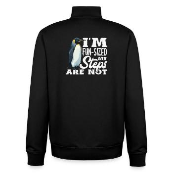 Warte Auf Mich, Ich Habe Kleine Beine - Unisex Organic Zip Sweatshirt von Stanley/Stella - Schwarz - Hinten - AI Model Male 185 light (185cm)