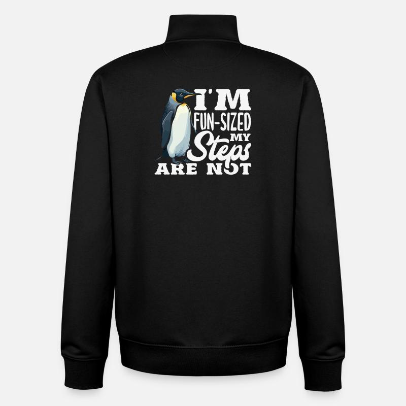 Attends-moi, j’ai de petites jambes - Sweat zippé unisexe en coton bio Stanley/Stella - noir