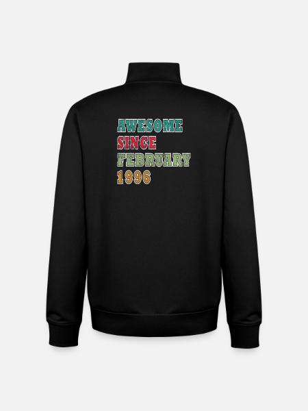 February 1996 Birthday Legend - Unisex Organic Zip Sweatshirt by Stanley/Stella - black