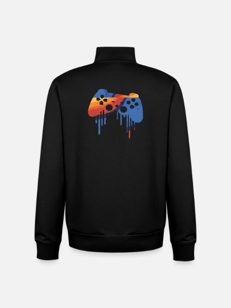 Jeux rétro - Sweat zippé unisexe en coton bio Stanley/Stella - noir