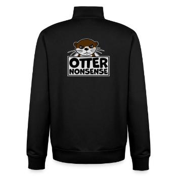 Otter Nonsense Lustig Wortspiel Otter Liebe Spruch - Unisex Organic Zip Sweatshirt von Stanley/Stella - Schwarz - Hinten - AI Model Male 185 light (185cm)