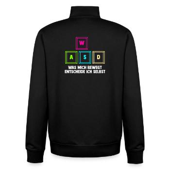 Gaming Computer Gamer Gaming Gamer - Unisex Organic Zip Sweatshirt by Stanley/Stella - black - Back - AI Model Male 185 light (185cm)