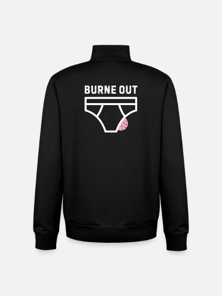 Burne out – humor, office, stress - Unisex Organic Zip Sweatshirt by Stanley/Stella - black