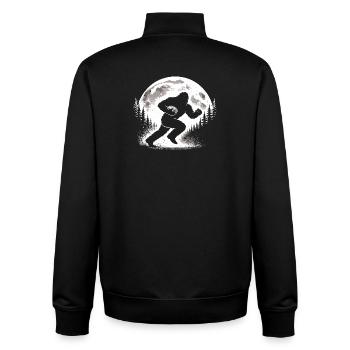 Bigfoot Rugby - Unisex Organic Zip Sweatshirt by Stanley/Stella - black - Back - AI Model Male 185 light (185cm)