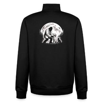 Vétérinaire Bigfoot - Sweat zippé unisexe en coton bio Stanley/Stella - noir - Dos - AI Model Male 185 light (185cm)