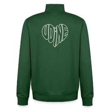 Udine Italien Herz Outline Typography - Unisex Organic Zip Sweatshirt von Stanley/Stella - Flaschengrün - Hinten - AI Model Male 185 dark (185cm)