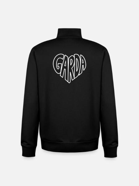 Garda Heart Font Logo - Unisex Organic Zip Sweatshirt by Stanley/Stella - black