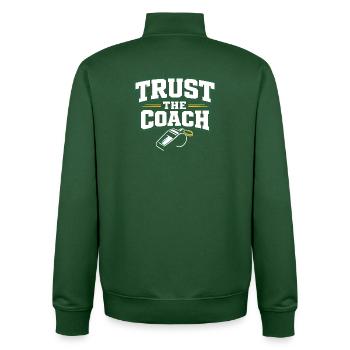 Fußballtraining Jugend-sport-trainer - Unisex Organic Zip Sweatshirt von Stanley/Stella - Flaschengrün - Hinten - AI Model Male 185 dark (185cm)