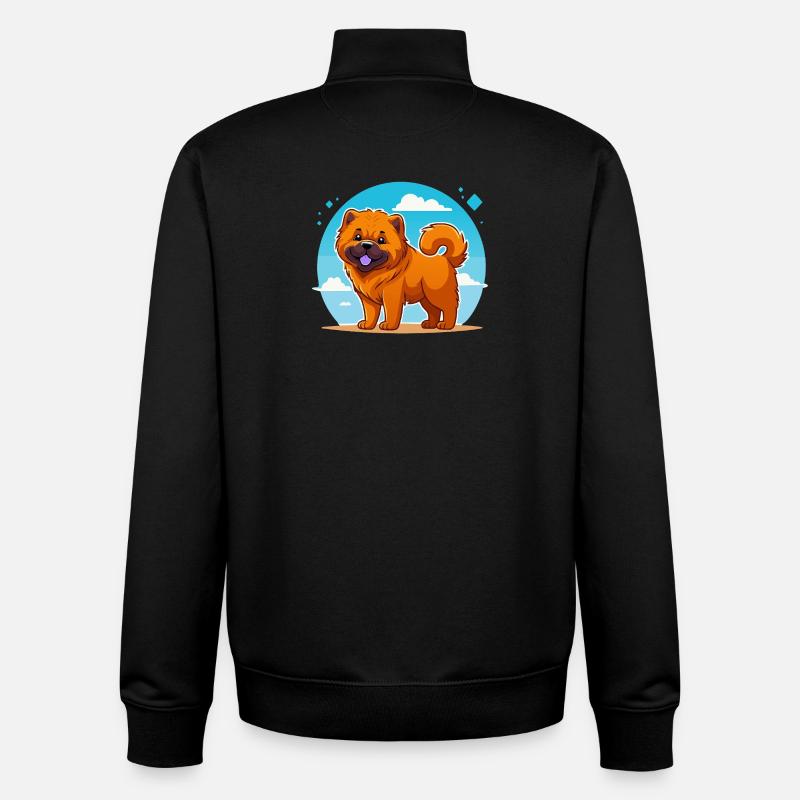 Chow-Chow (Comic) - Unisex Organic Zip Sweatshirt von Stanley/Stella - Schwarz