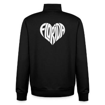 Florida Herz Typo - Unisex Organic Zip Sweatshirt von Stanley/Stella - Schwarz - Hinten - AI Model Male 185 light (185cm)