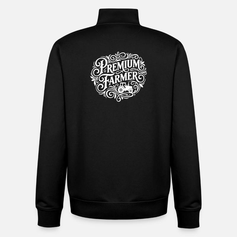 Fermier Premium Dit Fermier - Sweat zippé unisexe en coton bio Stanley/Stella - noir