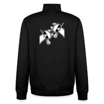 Zwei Coole Lamas Sonnenbrille Dartpfeil Maul Team - Unisex Organic Zip Sweatshirt von Stanley/Stella - Schwarz - Hinten - AI Model Male 185 light (185cm)