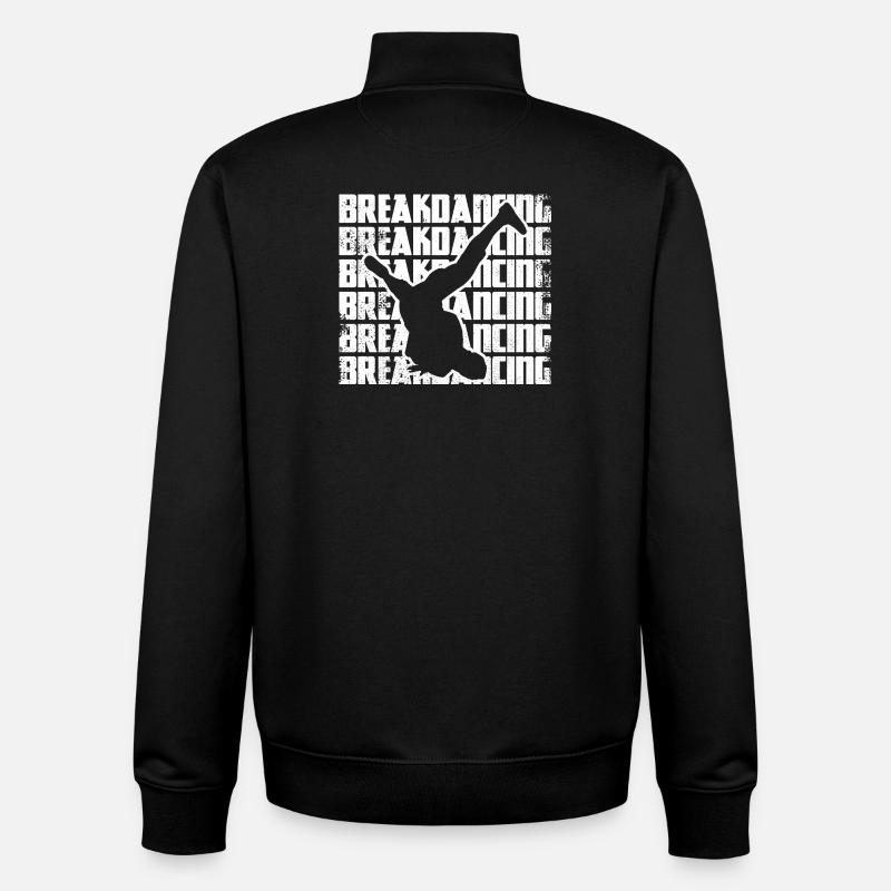Funny Breakdancer - Unisex Organic Zip Sweatshirt by Stanley/Stella - black