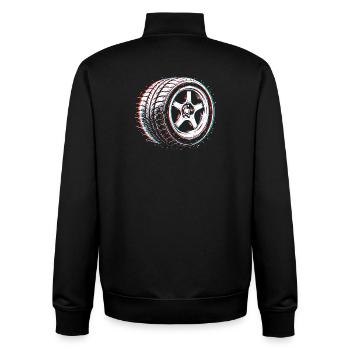 Réglage de pneus de voiture Conception du drift en sport automobile - Sweat zippé unisexe en coton bio Stanley/Stella - noir - Dos - AI Model Male 185 light (185cm)